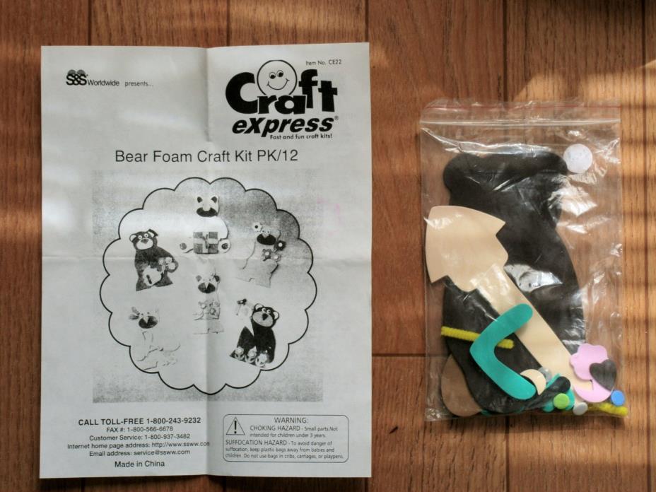 Craft Express Bear Foam Craft Kit