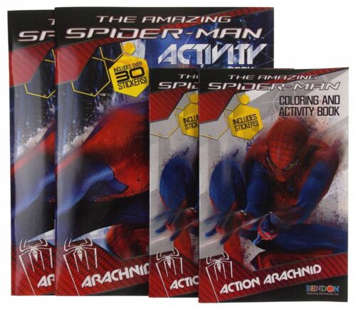 The Amazing SpiderMan Activity Coloring Book Lot 4 Marvel Action Arachnid Attack