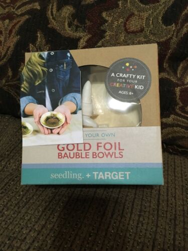 Seedling+Target Design Your Own Gold Foil Bauble Bowls Age 8+