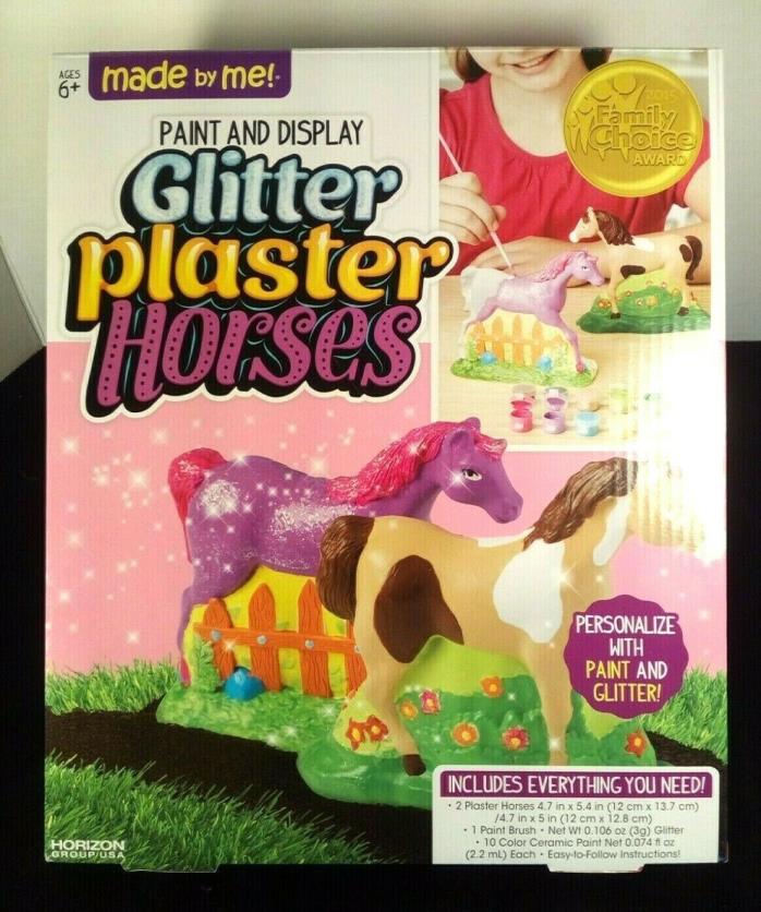Horizon Made By Me! Paint & Display Glitter Plaster Horse Craft Ages 6+ NIB