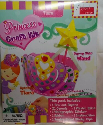 Princess Sparking Tiara and Wand Craft kit  Ages 3+ New  in box