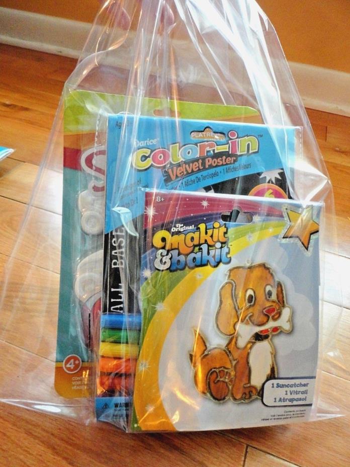 LOT Colorbok Makit Bakit Suncatcher DOG Kit, Plaster Magnets, Markers GIFT BAG