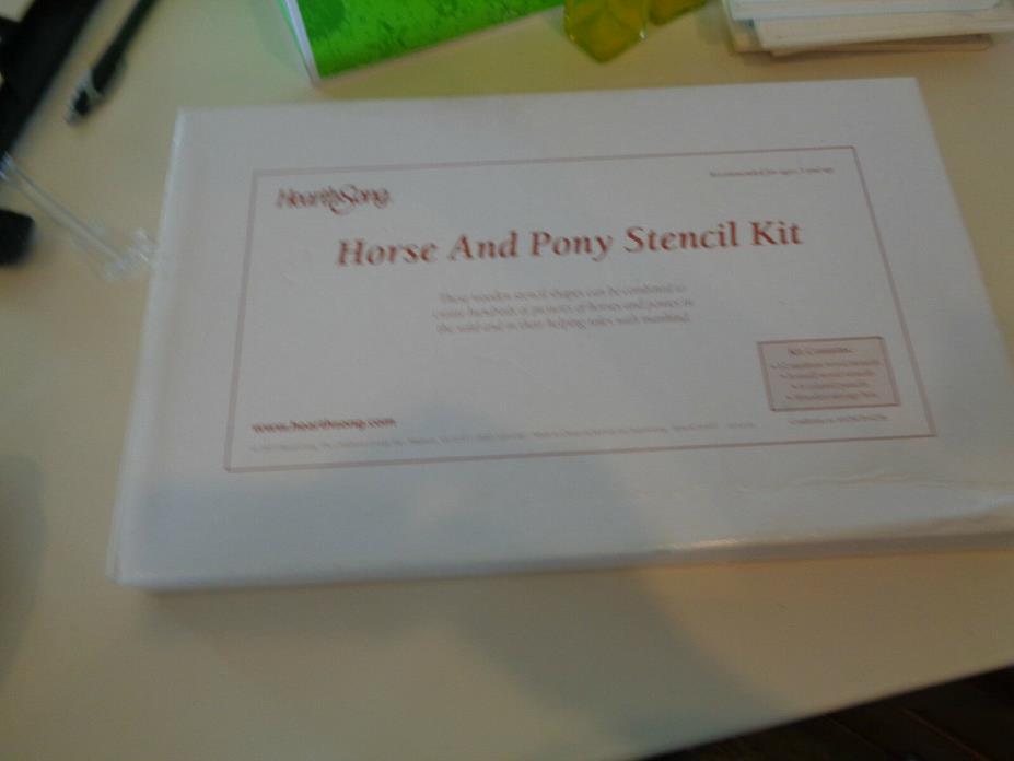 2005 HearthSong Wood Horse & Pony Art Crafts Educational Stencil Kit- Ages 3+