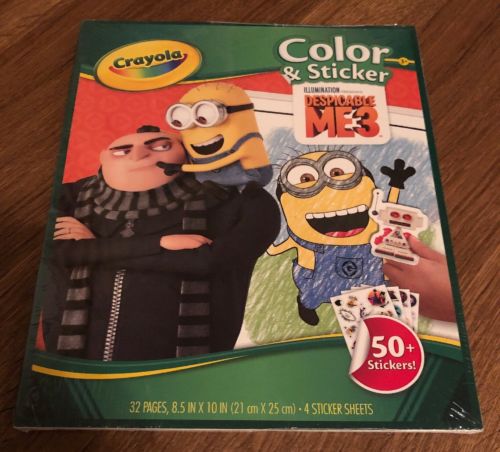Despicable Me Crayola Color and Sticker Book, 50+ stickers 32 Coloring pages