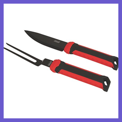 Rugged Stainless Steel Carving Set RED/Black Unknown Unisex Adult