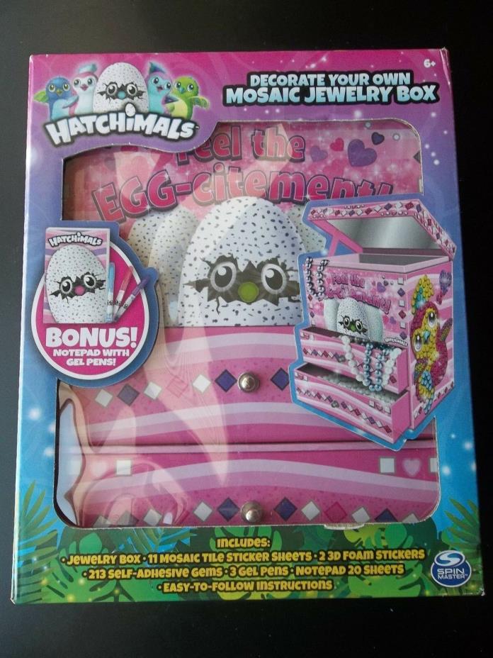 Hatchimals Mosaic Jewelry Box With Mirror-NEW-FREE SHIPPING