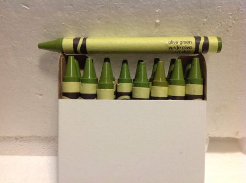(64) Crayola Crayons (olive green) BULK