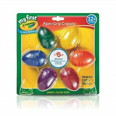 Crayola My First Palm Grip Crayons, Coloring for Toddlers, 6ct