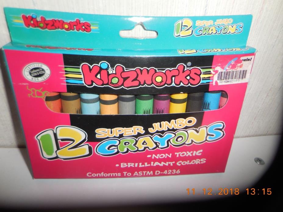 kidzworks 12 Super Jumbo Crayons