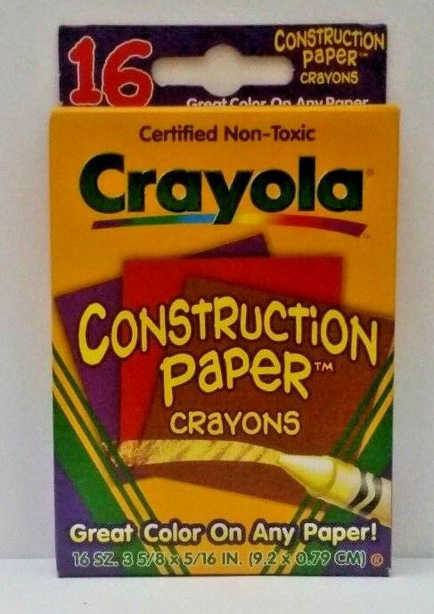 1998 CRAYOLA CONSTRUCTION PAPER CRAYONS 16CT