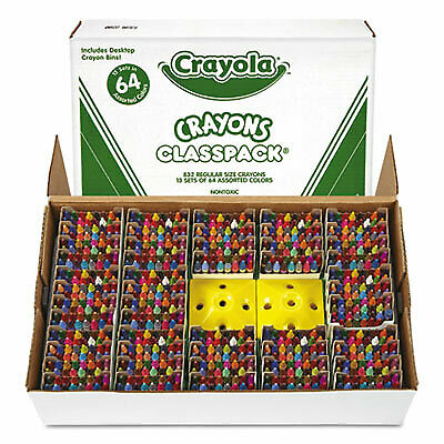 Classpack Regular Crayons, Assorted, 13 Caddies, 832/Box 52-8019  - 1 Each