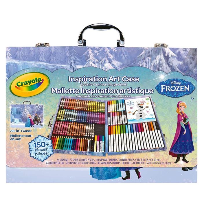 Crayola Frozen Inspiration Art Case, 140 Art Supplies, Frozen great gift NEW