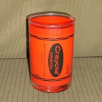Vintage Cera Crayola Crayon Red Promotional Glass