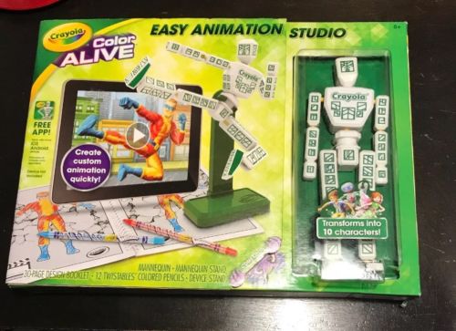 NEW Crayola Color Alive Easy Animation Studio Mannequin Stand Kid Toy 95-1052