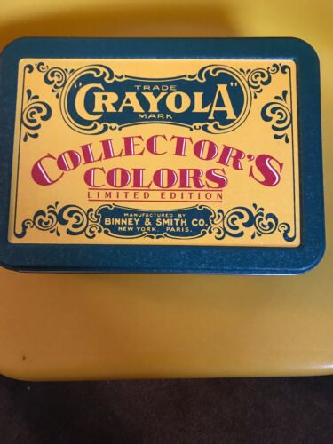 Crayola CRAYONS 64 Built-In Sharpener 1990 Vintage Unused Box + Collector's Tin