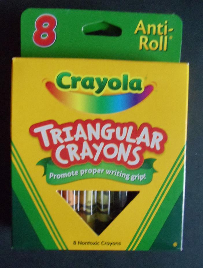 8 Anti-Roll Crayola Triangular Crayons NonToxic