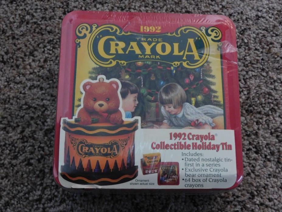 New Sealed 1992 Crayola Collectible Holiday Tin