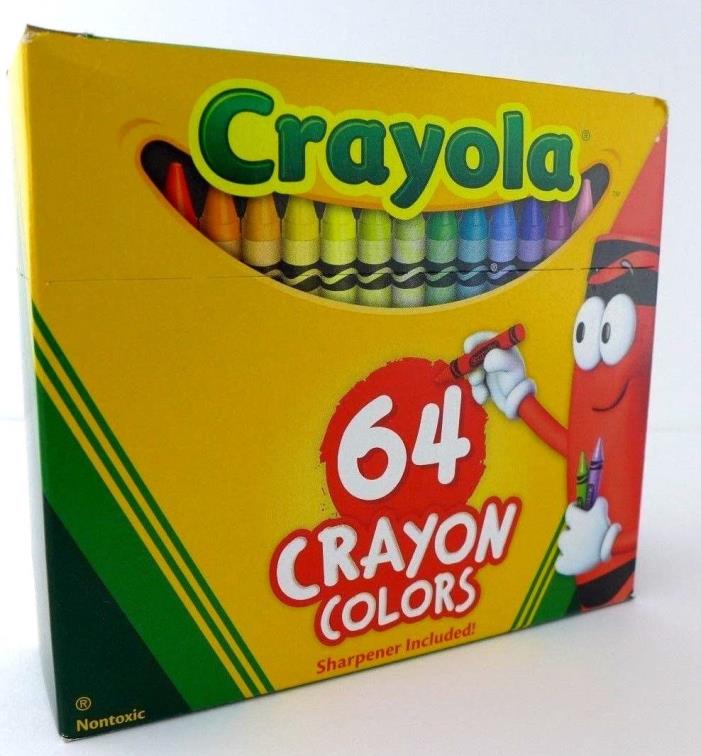 Crayola Crayons Classic Color Pack 64 Count with Built in Sharpener
