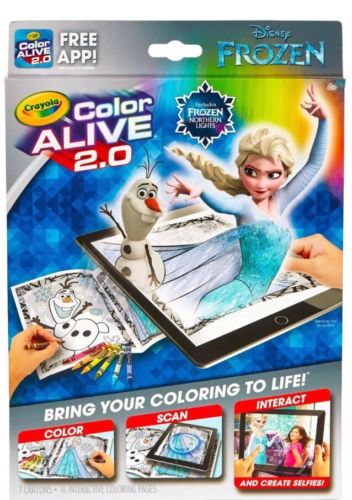 New Crayola Color Alive 2.0 Interactive Coloring Book  Marvel Frozen Elsa Anna