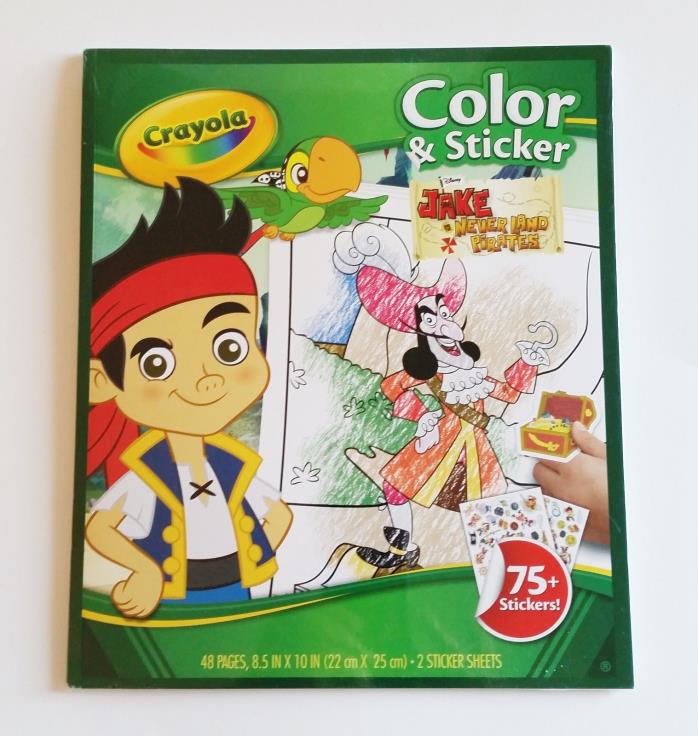 Crayola Jack And The Never Land Pirates Color and Sticker Book 48 Pages 2014