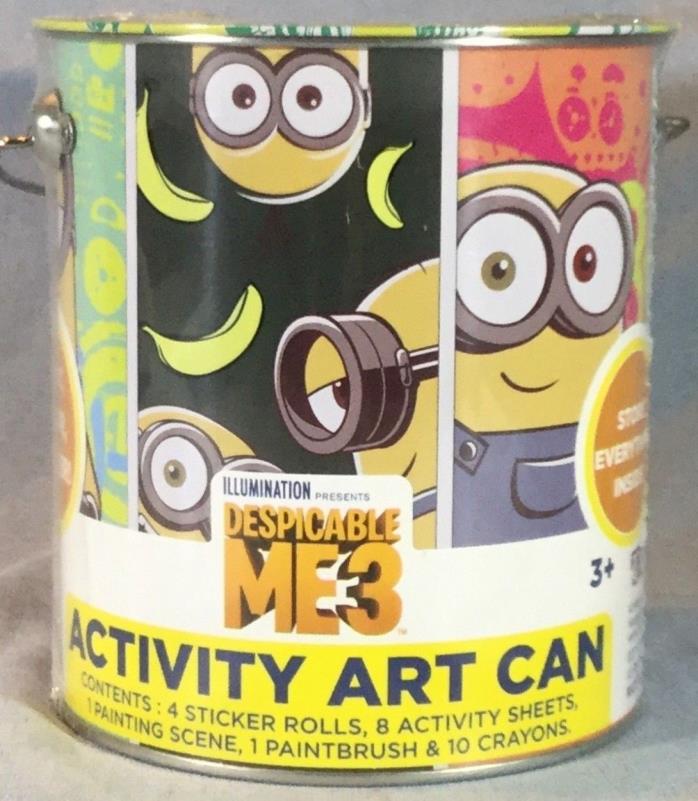 Despicable Me 3 Minions Activity Art Can Bucket New Sealed Package