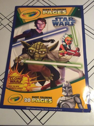 Crayola Giant Coloring Pages Book Star Wars Clone Wars Yoda R2d2 C3P0 Disney
