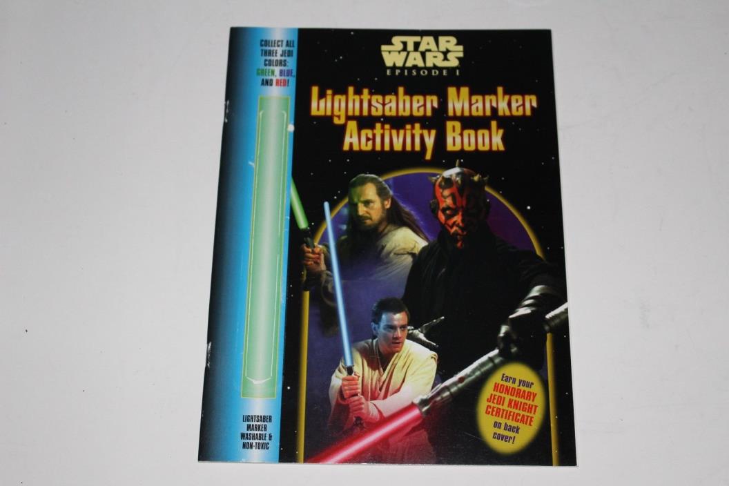 Star Wars Episode 1 LightSaber Marker Activity Book