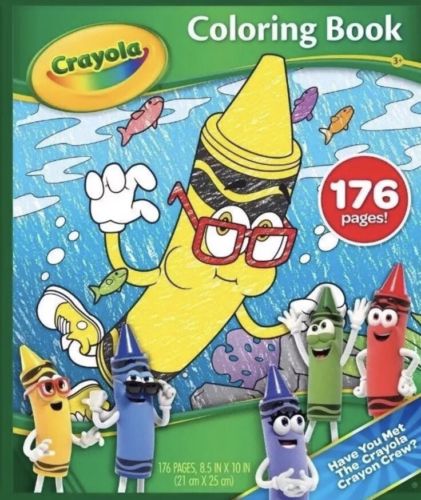 Crayola 176 Page Coloring and Activity Book, Ages 3+, NEW