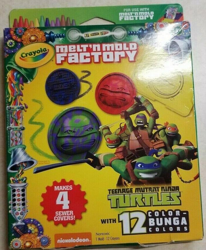 Crayola Melt 'N Mold Factory Teenage Mutant Ninja Turtles w 12 Bunga Colors