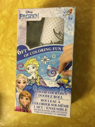 Disney’s FROZEN, 6 FT Color Your Own Doodle Roll w/Crayons & Stickers, NEW