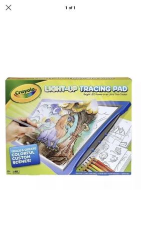 NEW CRAYOLA LIGHT-UP TRACING PAD BLUE COLORING BOARD KIDS FREE SHIP HOT TOY