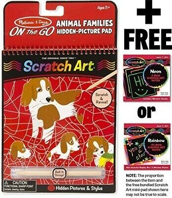 Animal Families: On-the-Go Hidden-Picture Pad + FREE Melissa & Doug Scratch Art