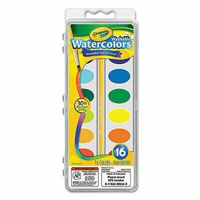 Washable Watercolor Paint, 16 Assorted Colors 53-0555  - 1 Each