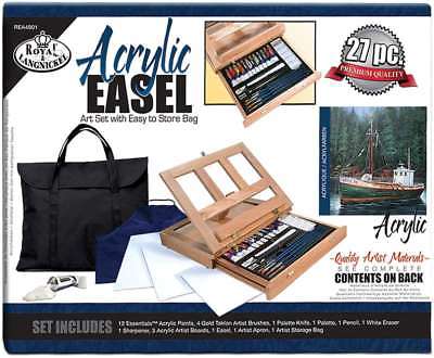 Easel Art Set W/Easy To Store Bag Acrylic 090672058010