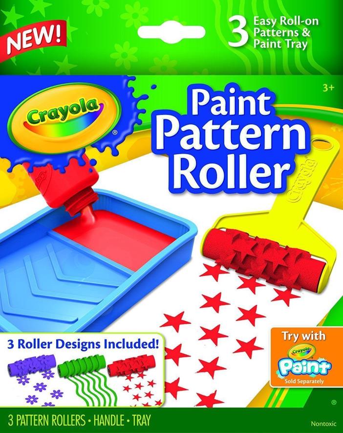 NEW Crayola Paint Pattern Roller 3 Designs