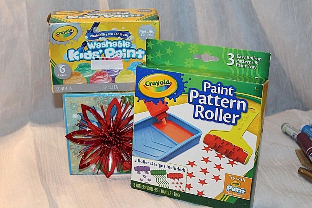 Lot of Crayola Paint Pattern Roller Kit & 6pc Metallic Washable Kids' Paint~NIP~