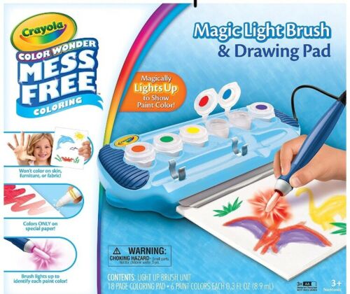 NEW- Crayola Color Wonder Magic Light Brush & Drawing Pad, Mess Free Coloring