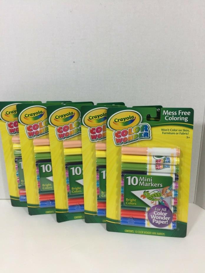 Crayola Color Wonder 10 Mini Markers Bright Colors 75-2279 New in package