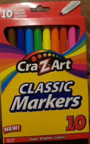 Cra-A-Art Fineline Markers Super Bright Colors 10 Pack