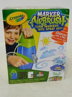 Crayola Marker Airbrush Kit - New In Sealed Box - Marker Stencil Paper Airbrush