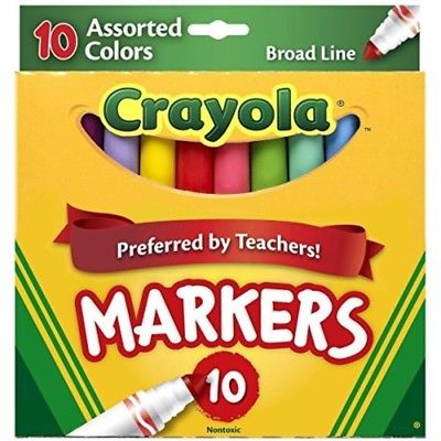 Bulk Buy: Crayola Broad Line Markers 10/Pkg Assorted Colors 58-7725 (3-Pack)