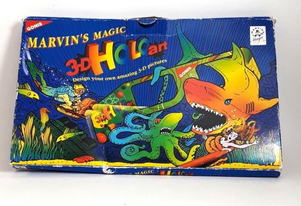 Marvin's Magic- 3D HoloArt-Art Set-Rare 1999 Print-Made in Germany-Color Markers