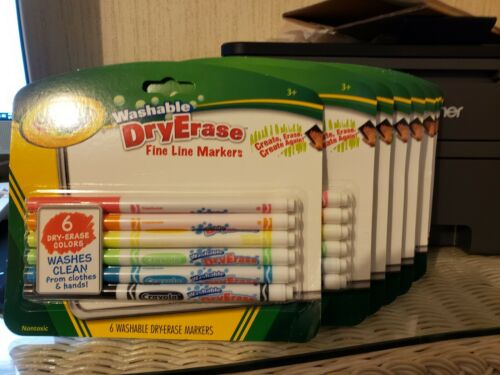 Crayola Washable Dry Erase Markers - 6-Color  - 6-Color 10 packs