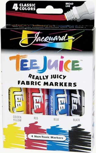 Jacquard Tee Juice Fabric Markers - 4 colors (#1)