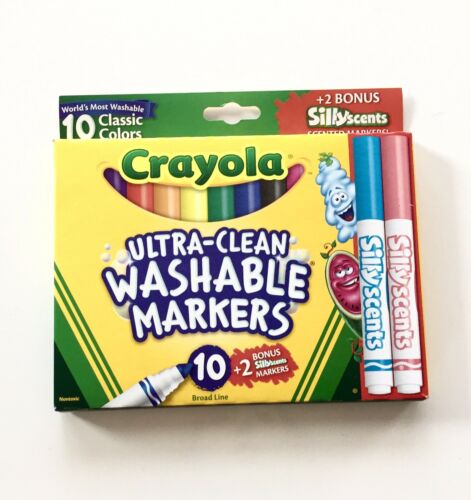 Crayola Broad Line Ultra Clean Washable Markers, 12 Count