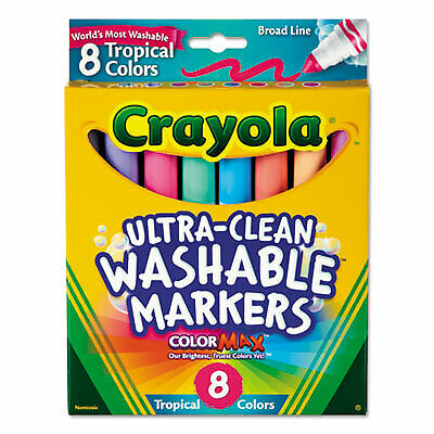 Crayola Marker,Trop,Washable,8/St 58-7816  - 1 Each