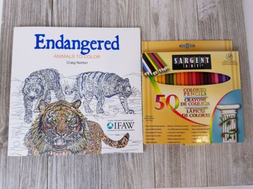Sargent Art, 50 Colors Coloring Pencils Endangered Animals Craig Norton New