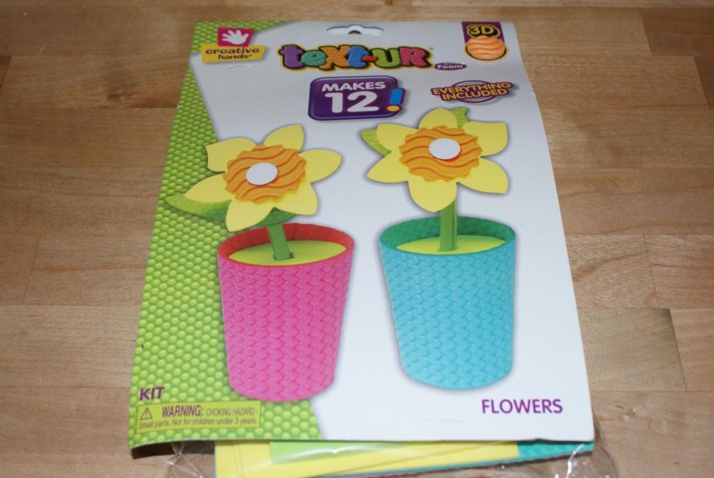 Text-Ur Foam Flower in pot makes 12 crafts