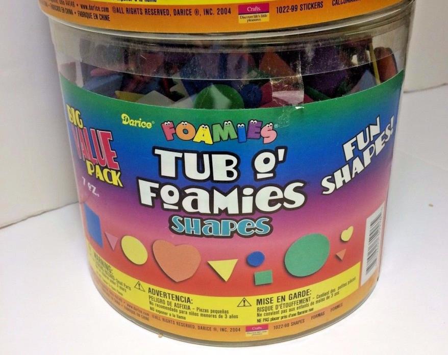 Darice foamies - Tub O' Foamies Stickers, Peal and stick - BASIC SHAPES - HEARTS