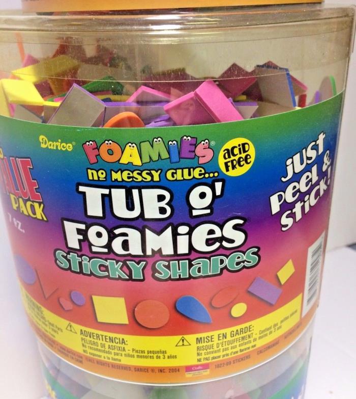 Darice foamies - Tub O' Foamies Stickers - Peal and stick - BASIC SHAPES